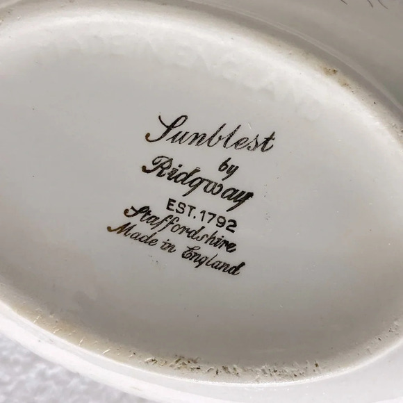 Vintage Sunblest By Ridgeway Staffordshire Ceramic Gravy Boat - Picture 8 of 10